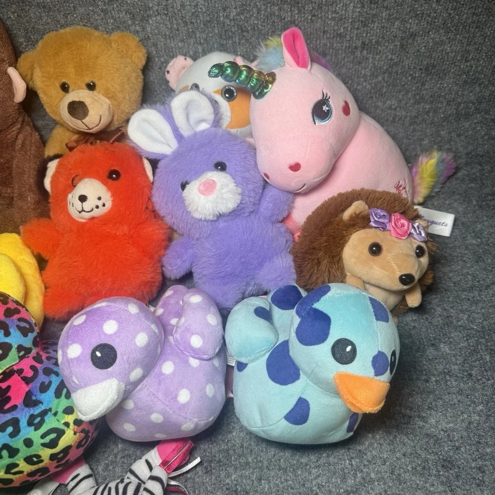 Mixed Plush 24 pc Lot Disney Character Plush Stuffed Animals Bears, Ducks Mixed